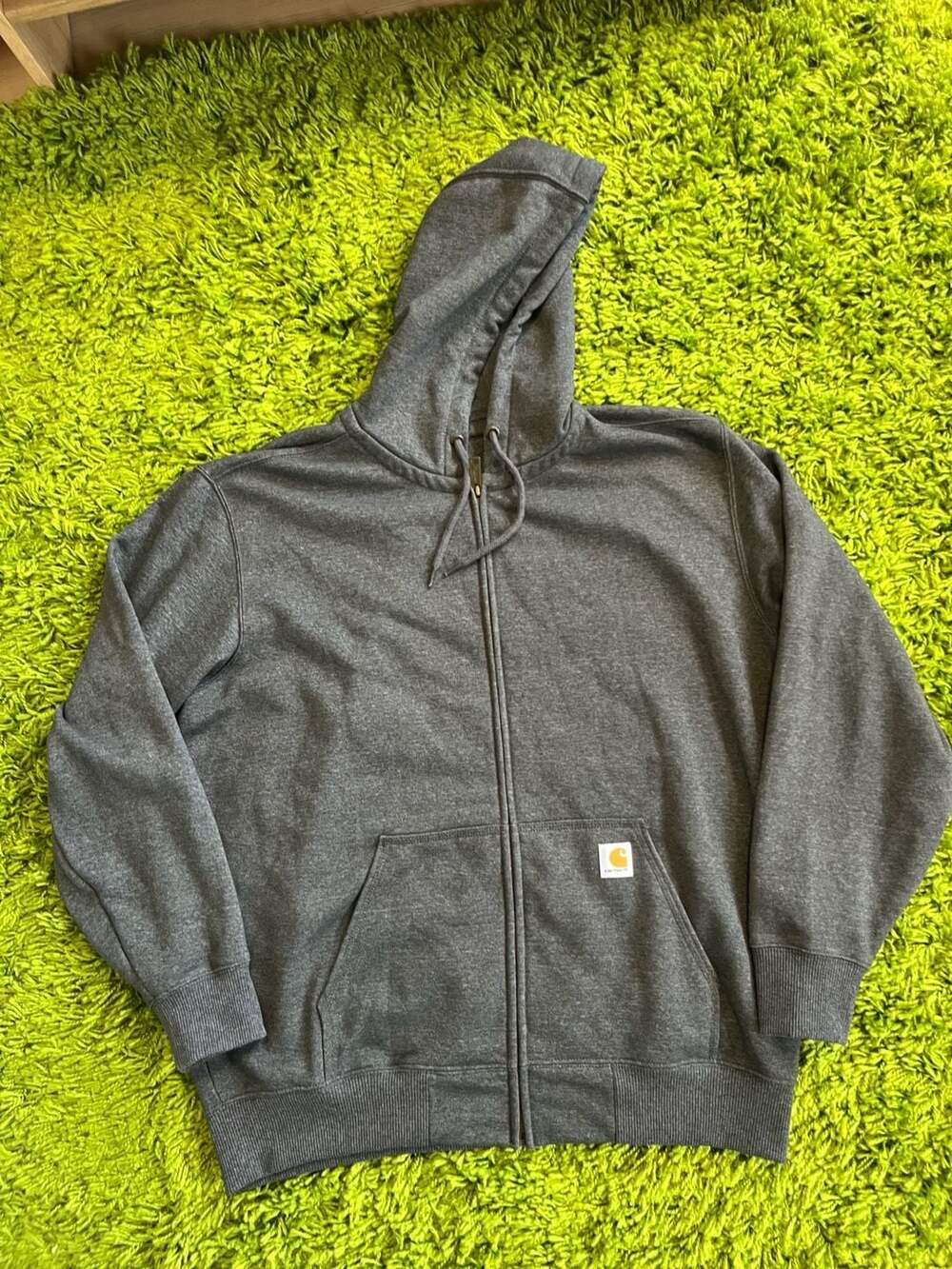 Carhartt Rain Defender Original Fit Heavyweight Full Zip Hooded Sweatshirt Grey
